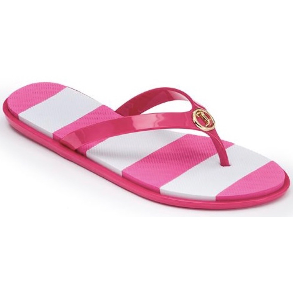 Juicy Couture Pink Striped Sandals